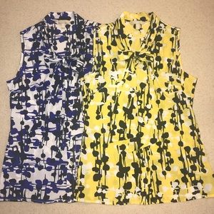 Banana Republic Factory Tie Neck Tops XS